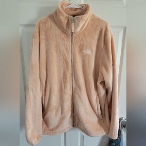 NorthFace Womens Dusty Pink Fuzzy Jacket